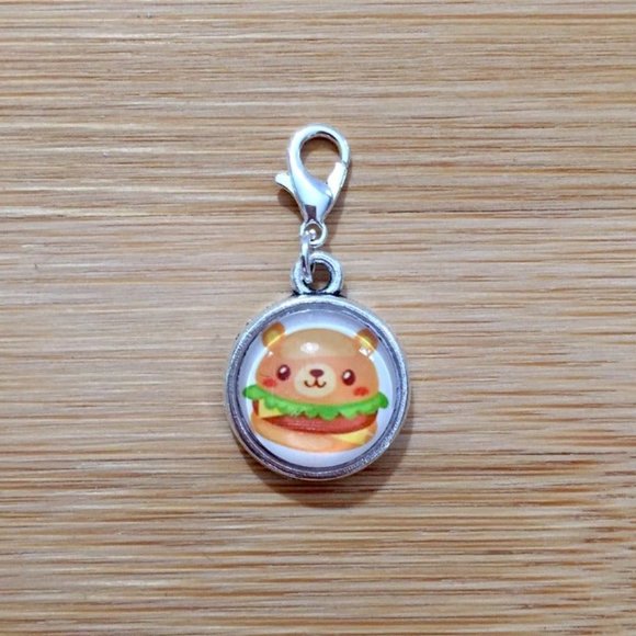 Planner Hamburger Cabochon Glass Charm - Picture 2 of 2